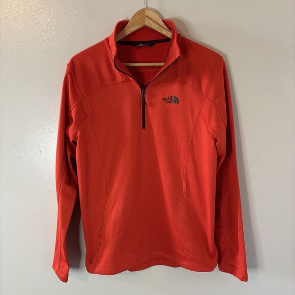 The North Face Men’s 1/4 Zip Pullover Red Logo Performance Athletic Sz S… - Picture 1 of 7